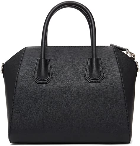 givenchy black grained goatskin leather small antigona bag|Small Antigona bag in grained leather .